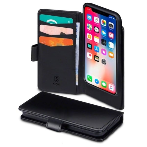 SiGN Plånboksfodral 2-in-1 för iPhone XR Svart
