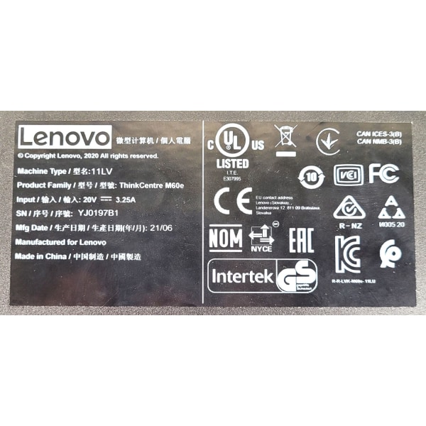 Lenovo ThinkCentre M60e