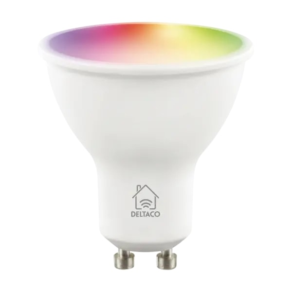 Deltaco Smart Home LED-lampa GU10 RGB – WiFi-styrd och Dimbar