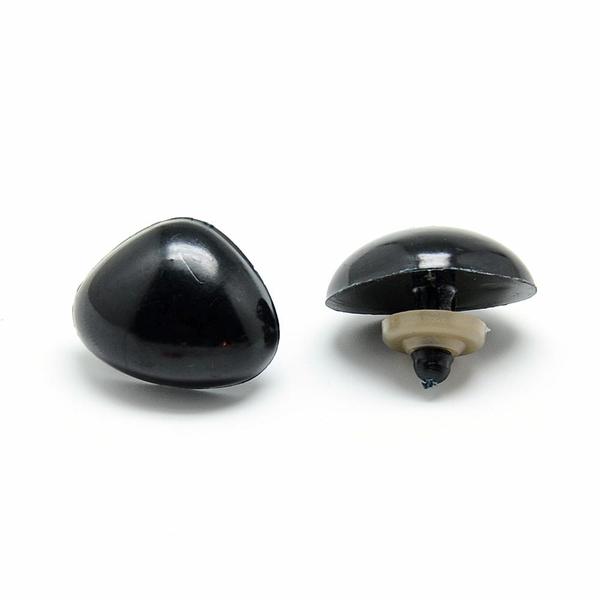 20 St. Trekantede sorte næser til "Amigurumi" 6x9 mm.