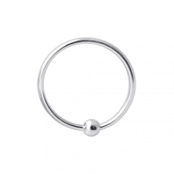8 mm. Piercing ring i 925 Sterling Sølv med kugle