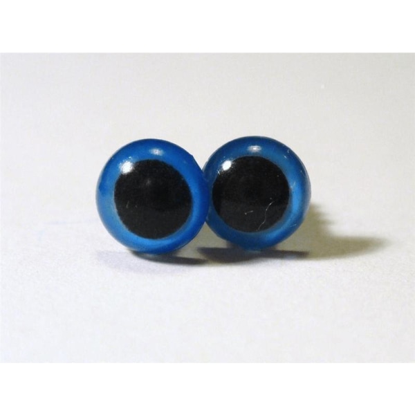 10 par (20 stk) Blå øyne til "Amigurumi" 10mm Ø