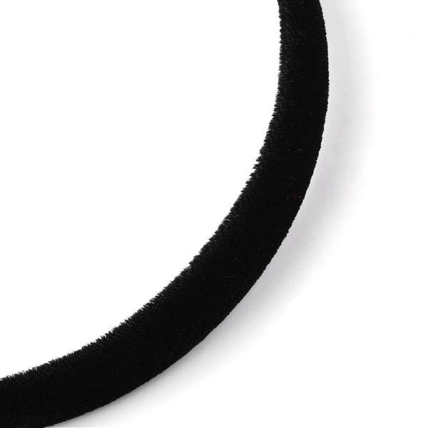 Svart  tygklädd diadem c:a 29 mm. bred