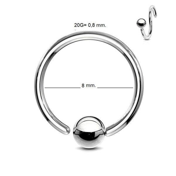 Joustava BCR-lävistys IP-titaanilla pinnoitettua 316L terästä 20G 0,8x8