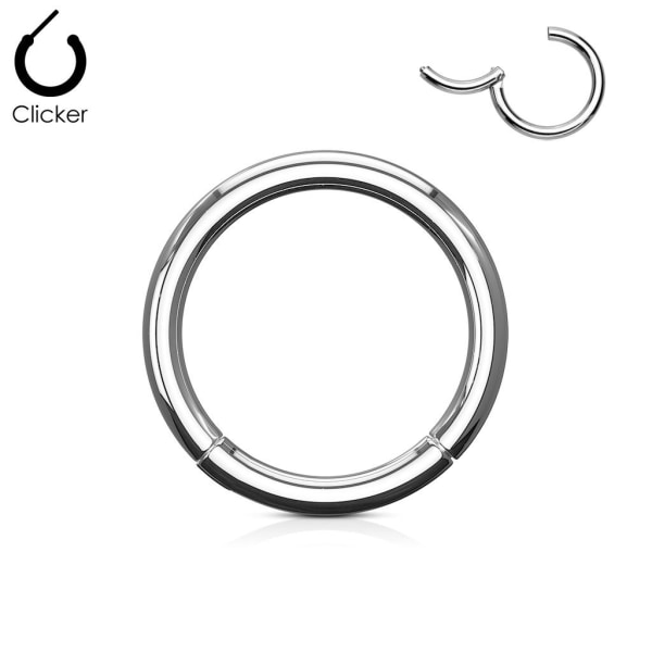 8 mm "Hinged" Segment Piercing Ring i Implant Titanium 1,2 mm tyk Titanium