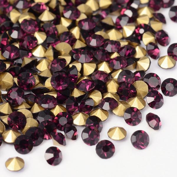 25 koniske Swarovski-krystaller for innlegg Ø 6 mm (flere farger) 11 Mörk Ametist