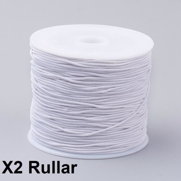 Note 2 Ruller med ca: 18~20 m. Hvid elastisk tråd 1 mm.