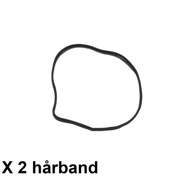 2-pack Svarta hårband i nylon med stretch