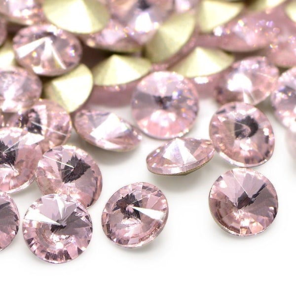200 Rosa koniska Swarovski kristaller för inlägg Ø 3,4 mm(PP27) Rosa