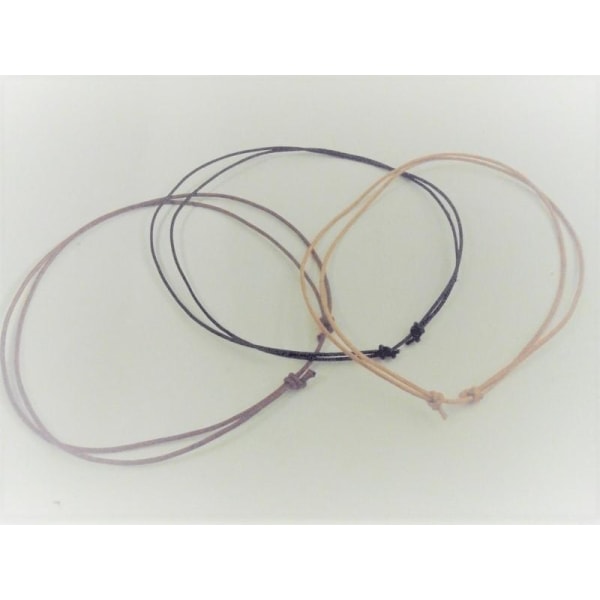 Handknuten Ställbar läder halsband med döskalle hänge 1 svart