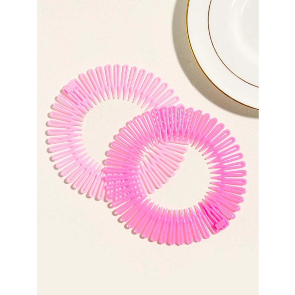 2 Zic zac tiaraer i plast (1cerise+1rosa)