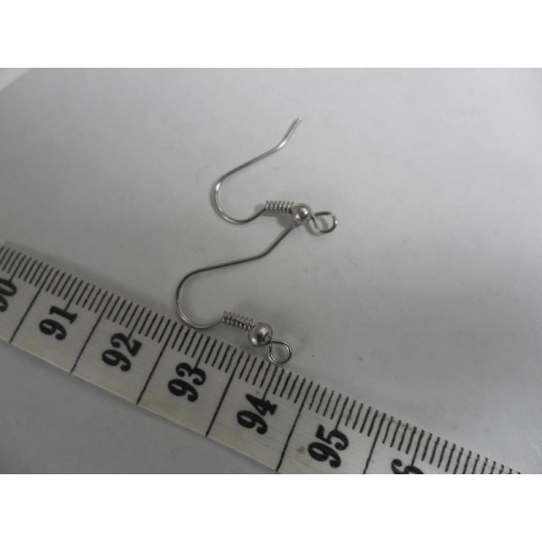 50 Par (100 st.) Nickelfria Platinapläterade öronkrokar 18 mm.