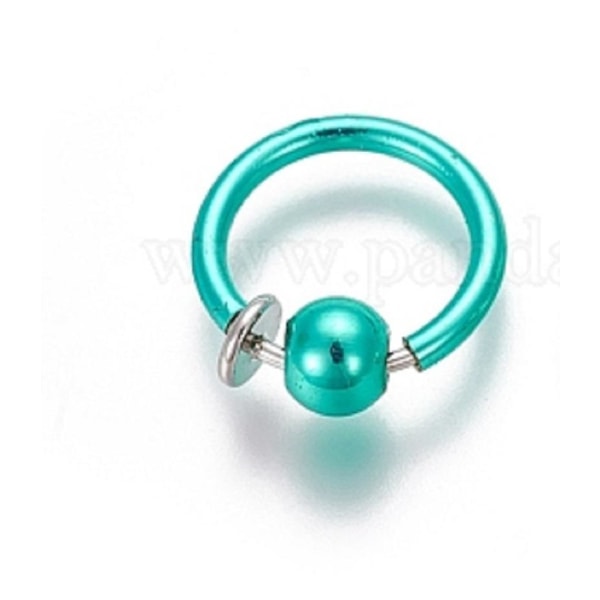 Grön Clip On Ring med avtagbar kula (13 mm i diameter) Grön