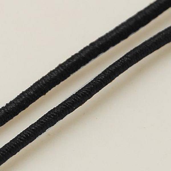 Rulle med ca: 34~37 mt. Svart elastisk tråd 0,6 mm. i diameter