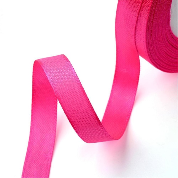 2 Rullar (2x25yard=22,89 mt.) Magenta satinband 12 mm.