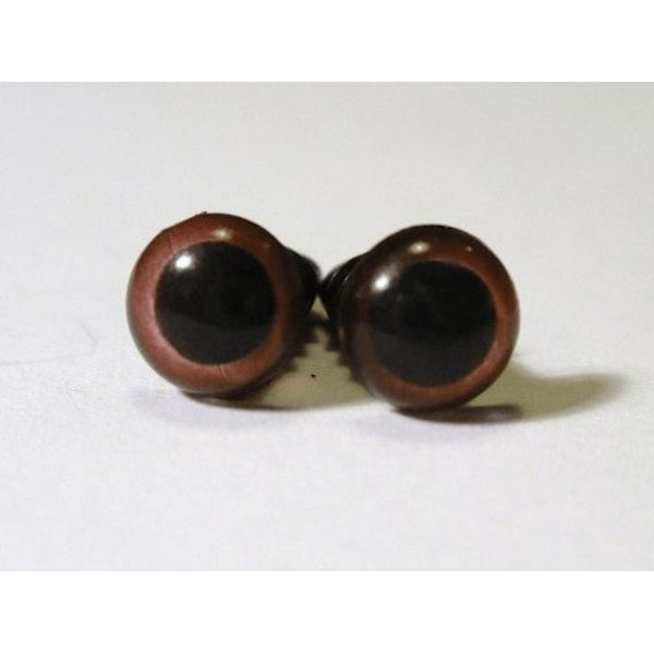 SALE__SALE__10 Brune øjne til "Amigurumi" 10 mm Ø Brown