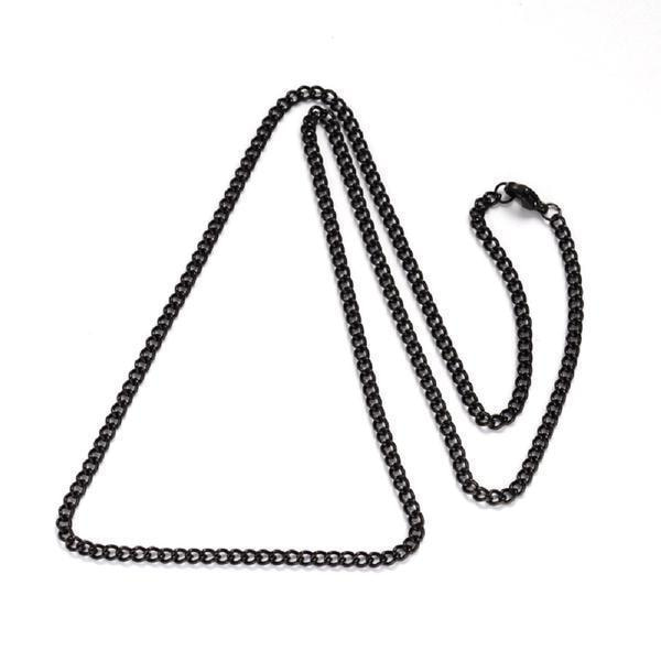 Unisex kedja i AISI 304 stål 60 cm. lång 5 mm bred (3 färg val) Titanium grey