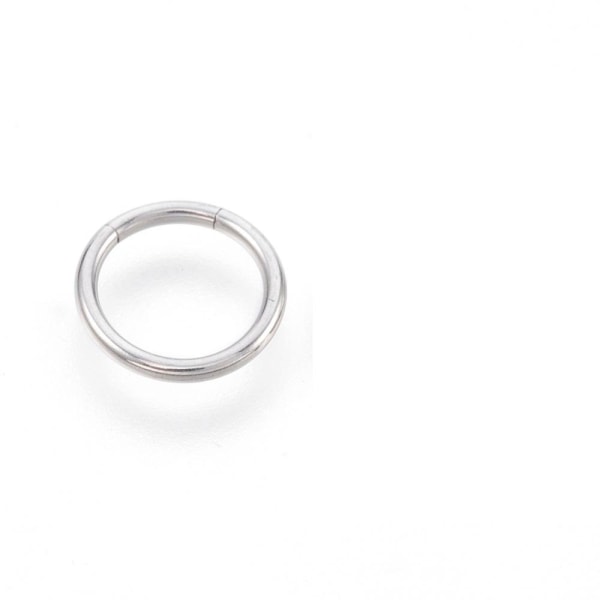 1 Segment Piercing Ring i hærdet 316L kirurgisk stål 1,2x8mm.Ø Black 3 Svart