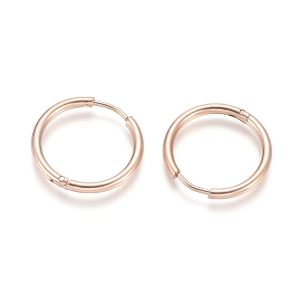 1Par 20 mm Hoops örhängen i 316L kirurgiskt stål Gold