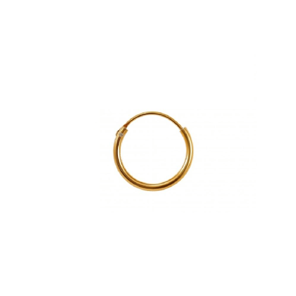 10 mm. Charm ring i 925 Sterling Sølv med guldbelægning 1,5 tyk