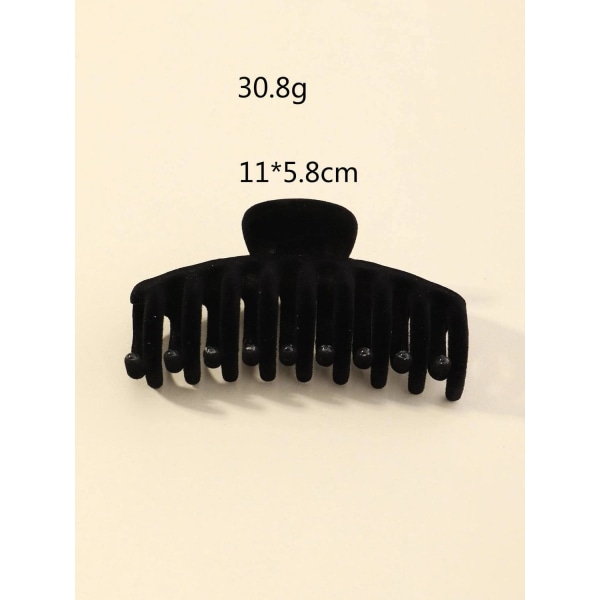 1 kpl. Suuri musta "Velvet Look" hiusklipsi 11x5,8 cm.