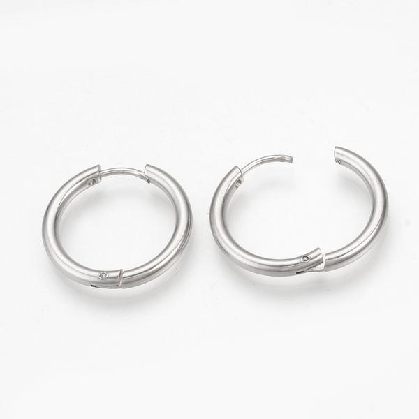 1 Par 19 mm Hoops örhängen i  316L kirurgiskt stål