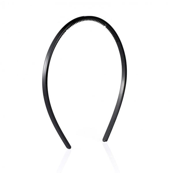 Sort 8 mm. bred tandet plast diadem