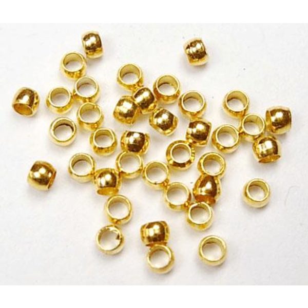 Drygt 500 st. Klämpärlor Ø 2 mm. , hål 1,2 mm.( 3 färg val) Svarta