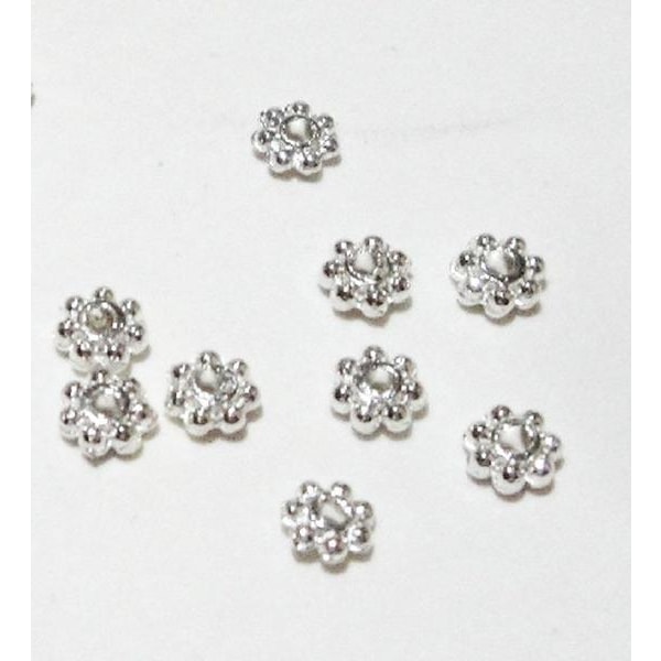 Yli 200 kukanmuotoista nikkelitöntä tiibetin hopeaa 3 Blank silver