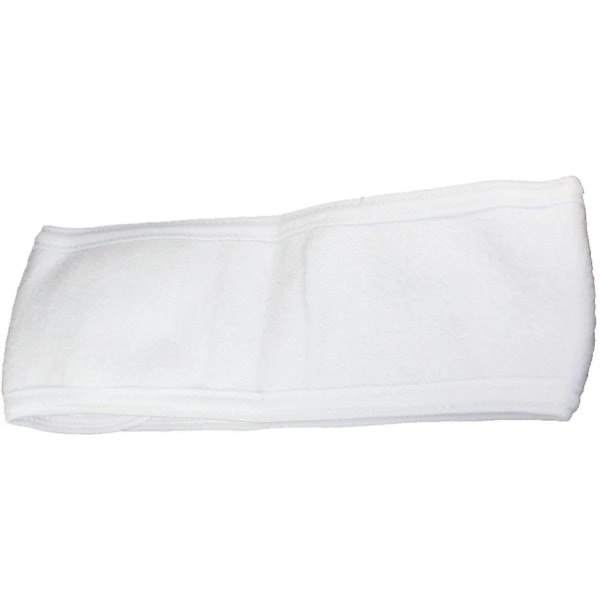 1 Vit Stretch Hårband i polyester C:a 6x20 cm. Vit
