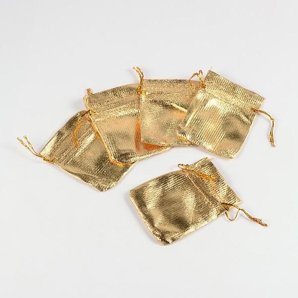 50 st. Guld organza påsar c.a 7x 9 cm.