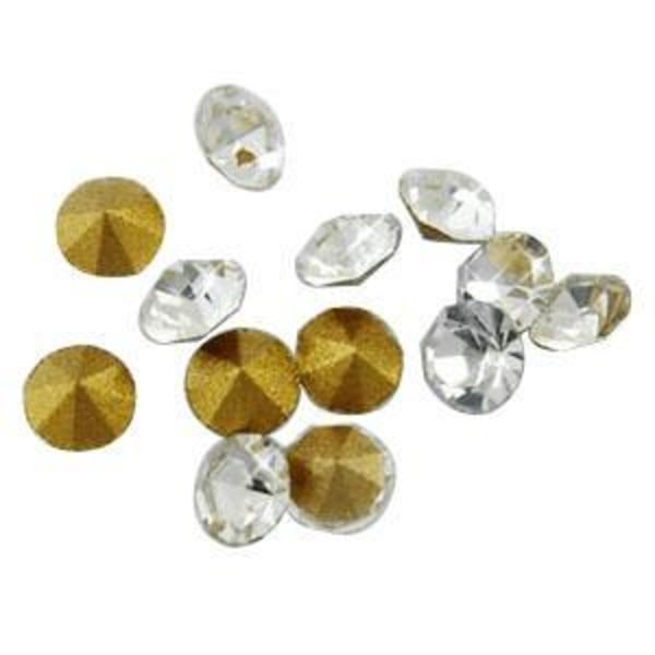 50 Kristall Vita koniska Swarovski kristaller för inlägg Ø 6 mm.