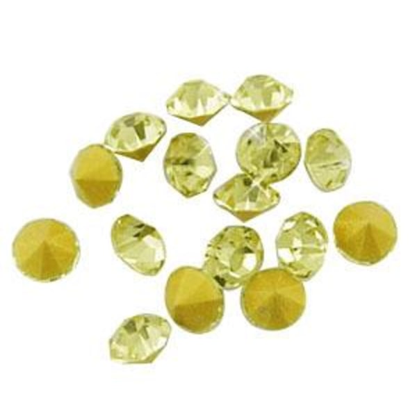 200 Gula koniska Swarovski kristaller för inlägg Ø 3,4 mm(PP27)