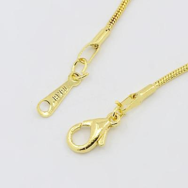 1 Gullbelagt slangelenkekjede 1,2 mm. bred ca 42-43 cm. Lang