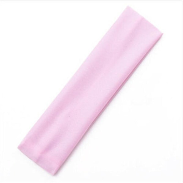 1 Ljusrosa  Stretch Hårband i polyester C:a 6x20 cm. Ljusrosa