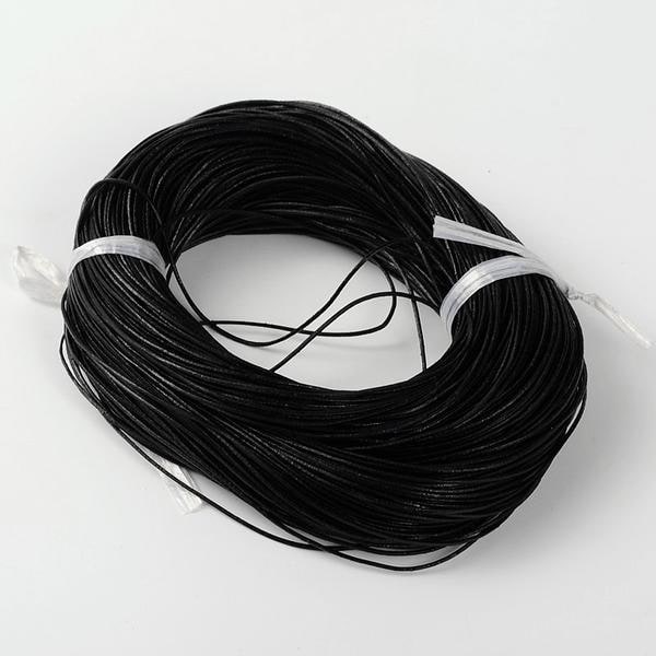 5 mt. läderrem 1,5 mm. tjock Black 1 svart