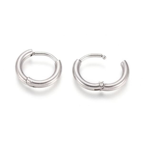 HUOMIO! 2 paria 12-13 mm Hoops korvakoruja 316L kirurgista terästä