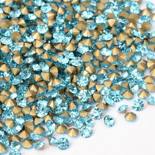 50 Koniska Swarovski kristaller för inlägg Ø 6 mm (flera färger) 4 Capri blå