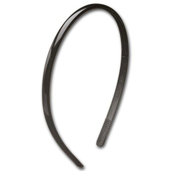 Sort 8 mm. bred tannet plastdiadem