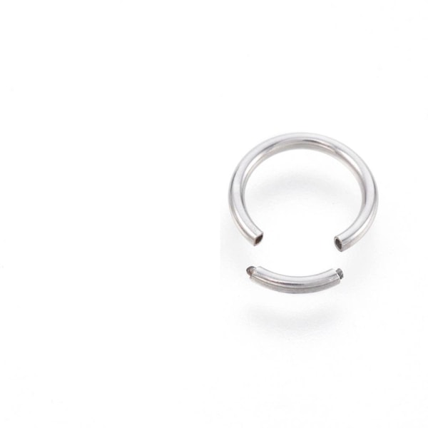 1Segment Piercing ring i hærdet 316L kirurgisk stål 1,2x8mm.Ø Gold 1 Guld