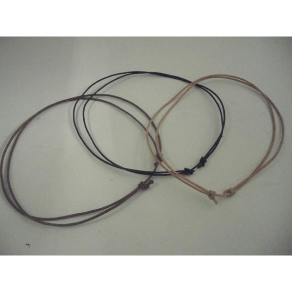 Handgjord Regelbar läder halsband med Ängel hänge (3 färg val) 3 Brun