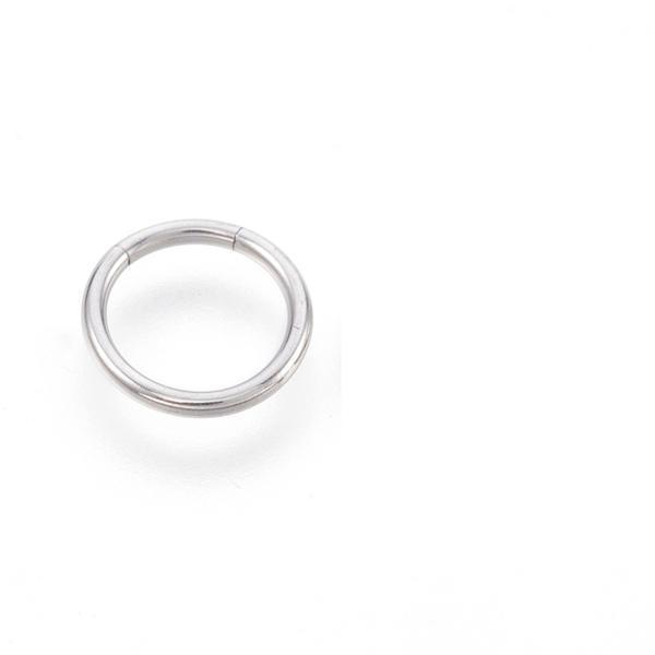 Segment Piercing Ring i herdet 316L kirurgisk stål 1,2/8~12mmØ 1 x 12 mm. i diameter