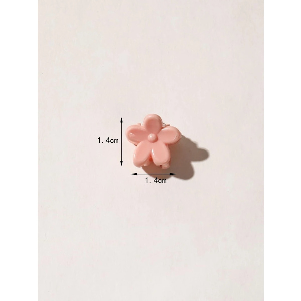 Pack med 50 st. Små blomformade Hårklämmor 14x14 mm