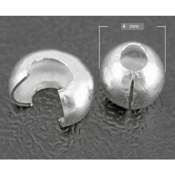 100 Nikkelittömät hopeoidut suojukset kiinnityshelmille 5 mm.