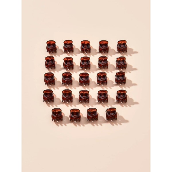 24 st. Små Amberbruna Hårklämmor 14x8 mm