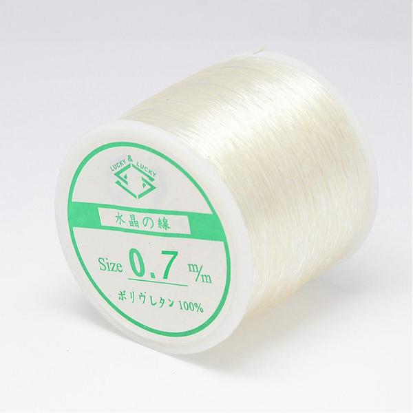 1 rulle  100 meter transparent elastisk tråd 0,7 mm. Ø