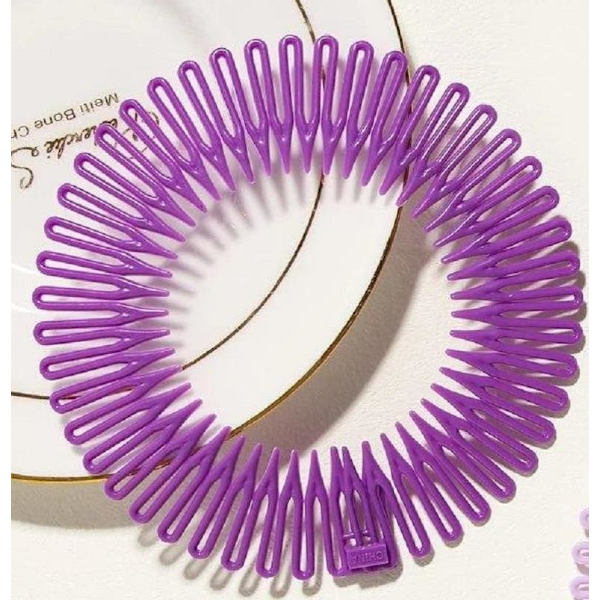 Zic zac diadem i plast (8 färg val) 2 brun
