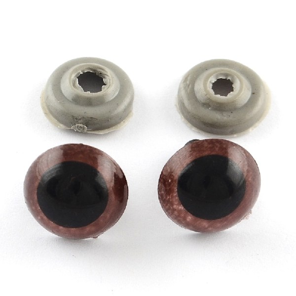 ALE__SALE__10 Ruskeat silmät "Amigurumi" 10 mm Ø Brown