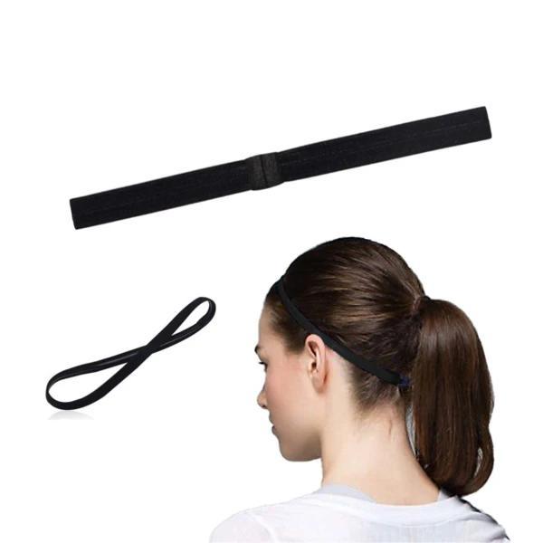 3-pack Svarta hårband i nylon med stretch