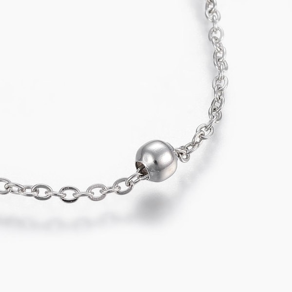 Vristlänk i AISI 304 stål med cable chain och kulor